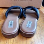 Steve Madden womens Limitt textured slides sandals summer vacation beach black 9 Photo 2