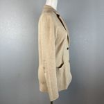 J.Crew  Mercantile Womens 2 Button Sweater Blazer Size S Beige 100% Cotton Photo 4