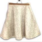 Diane Von Furstenberg  - Luanne Snake-Print Leather Skirt, Ivory - 2 Photo 4