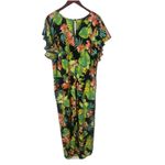 Signature Collection Plus Size Tropical Jumpsuit Women’s XL/16 Stretchy Wide Leg Vacation Resortwear Photo 2