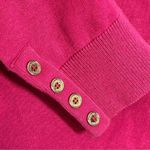 Tommy Hilfiger Magenta Turtleneck Sweater Button Cuff Size L Retro Photo 6
