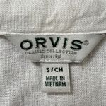 Orvis  Classic Collection White Linen Blend Button Front Shirt‎ Women's Small Photo 3