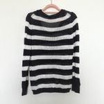 J. Crew Womens Sweater Size M Navy White Striped Linen Blend Coastal Preppy Chic Blue Size M Photo 5