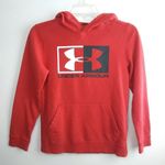 Under Armour Red Hooded Long Sleeve Front Pocket Photo 1