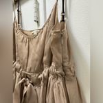 Banana Republic Vintage 100% silk cream and brown  Dress Size 12 Photo 5