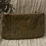 Kipling A Rare Vintage  Brown Animal Print Zip Makeup Cosmetic Pouch Bag Photo 0