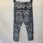 Zyia Snakeskin Printed Leggings 2 Womens Athletic Python 21" Pockets Shiny Black Photo 3