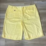 Charter Club  Women’s Golf Shorts Butter Yellow 10.5” inseam Size 14 Preppy Photo 2