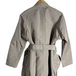 CELINE Beige Silk Stitched Belted Trench Coat Women’s Size M Photo 9