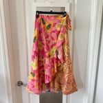 Farm Rio  Twice the Prints Midi Skirt Size XS
Color Pink Yellow Photo 3