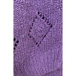 Vintage Liz Thomas Short Sleeve Purple Cardigan Size M Photo 4