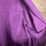 Ellen Tracy Vintage Cashmere Wool Button  80s Maxi Jacket Coat Plum Large Purple Photo 5