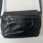 Bloomingdales Vtg Bloomingdale’s Black Leather Crossbody Handbag Photo 6
