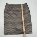 Charter Club Pencil Skirt 14 Women Shiny Gold Knee Length Metallic Lined Photo 5