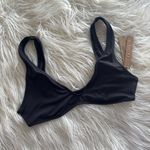 SKIMS Swim Plunge Bikini Top Onyx Size Medium Photo 3