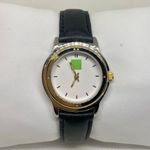 Sweda women quartz analog watch 30mm silver gold tone round case running Photo 0