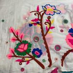 Lovestitch  Granada Caftan Women's One Size White Floral Embroidered‎ 100% Cotton Photo 12