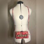 Maggi B Womens Quilted Floral 100% Cotton MultiPocket Wallet Crossbody/Purse Bag Red Photo 1