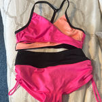 Pink Sport 2 piece gym to swim bikini set size small never worn boy short S Photo 0