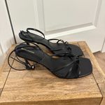 Reformation Gen Heeled Sandal in Black Snake Suede Size US 9.5 Photo 3