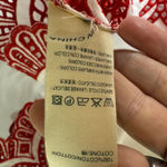 Serie Suncoo White Collar Button Down Top Red Eyelet Detail Size T1 Small Photo 6