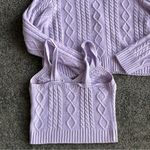 Woven Heart lavender y2k crop top + cardigan set Photo 1
