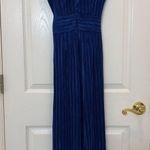 Maeve Anthropologie  Sonata Cropped Wide Leg Jumpsuit Blue Size 0 Photo 4