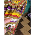 GB skirt A line groovy 1960s mustard purple yellow olive green Photo 7