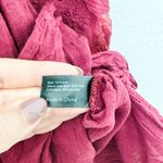 Lane Bryant Womens Blouse Size 4X Burgundy Lace Sleeve Textured Boho Chic Fall Photo 7