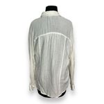 Free People Oversized Soft Burlap like casual long sleeve Collared Shirt Women S Photo 1