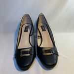 Jones New York  black formal dress shoes size 8M with gold buckle Photo 2