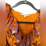 Love the label Smocked Floral Printed Dress Orange Size L Photo 3
