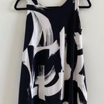 Sympli Black & White Abstract Print Jersey Tank Top Size 10 Photo 8