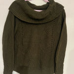 Active USA  Dark Olive Cowl Neck Sweater Photo 0