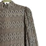 Free People Simone Dress Crochet Lace High Neck Bell Sleeve Boho Size XS Photo 5