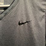 Nike  Pro Women’s Fitted V Neck T Shirt Size Medium Gray Photo 4