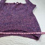 Raga  Anthropologie Rita Women's Metallic Purple Knit Crew Neck  Chunky Sweater Photo 10