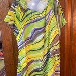 Laura Ashley  Sheer Multicolor Blouse 3X Photo 3