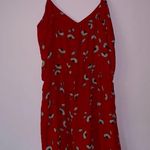 Stradivarius Stradivarious Romper S Red w Daisy Print V Neck Tank Top Shorts Photo 5