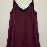 1. State  Lace-Trimmed Cami‎ Elegant Burgundy Cami Top Size XS Photo 0