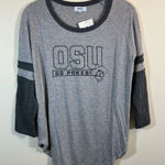 Piko  Women’s Gray Oklahoma OSU Pokes Bamboo Top Medium NWT Photo 0