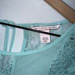 Victoria's Secret Vintage  Aqua Lace Mesh Panty Set Open Back Photo 4