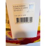 Sezane X Farm Rio Parioca Blouse One Shoulder Floral Cropped Top 40/US 8 Gold Photo 7