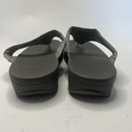 FitFlop  Flare Bling Crystals Toe Post Sandals Size 11 Leather Flip Flop Cushion Photo 5