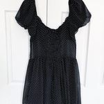Reformation Davonne Black Polka Dot Mini Dress Photo 7