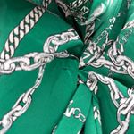 Zadig & Voltaire Zadig & Voltaire Jana CDC Silk Green & Silver Chaines Tie Front Skirt Sz XS Photo 5