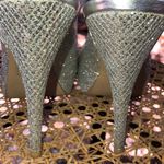 Lulu Townsend ‎ Silver Metallic Slingback Heels Photo 3