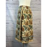 Vintage Barrie Pace Silk Floral Bandana Skirt Size 10 – Made in Korea, Back Zip Photo 1