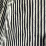 ZARA off the shoulder navy blue/white striped loose crop top with bandeau sz L Photo 8