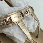 Coach  Caterine Gold Leather Chainlink Sandals 7.5 Photo 1